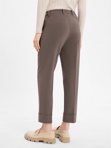 Cambio Regular Trousers with creases 'Krystal' in Green