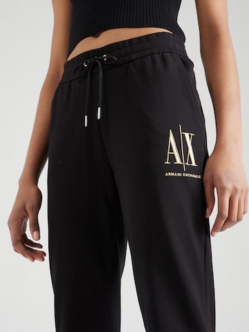 ARMANI EXCHANGE - Pierna ancha Pantalón plisado en negro