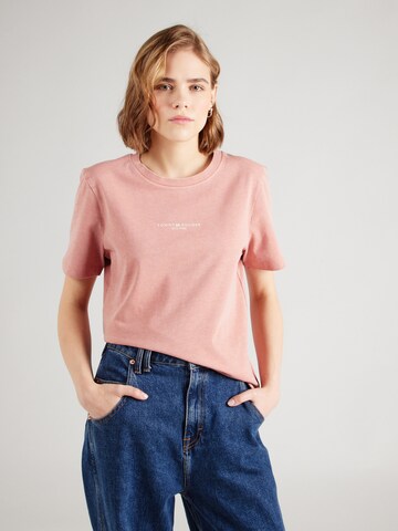 T-shirt TOMMY HILFIGER en rose : devant