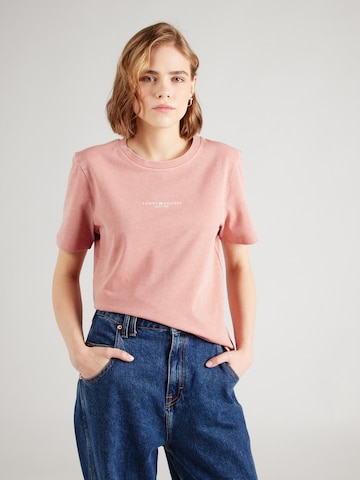 T-shirt TOMMY HILFIGER en rose : devant