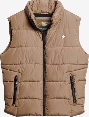 Gilet Superdry en beige : devant