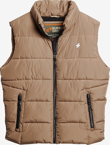 Gilet Superdry en beige : devant