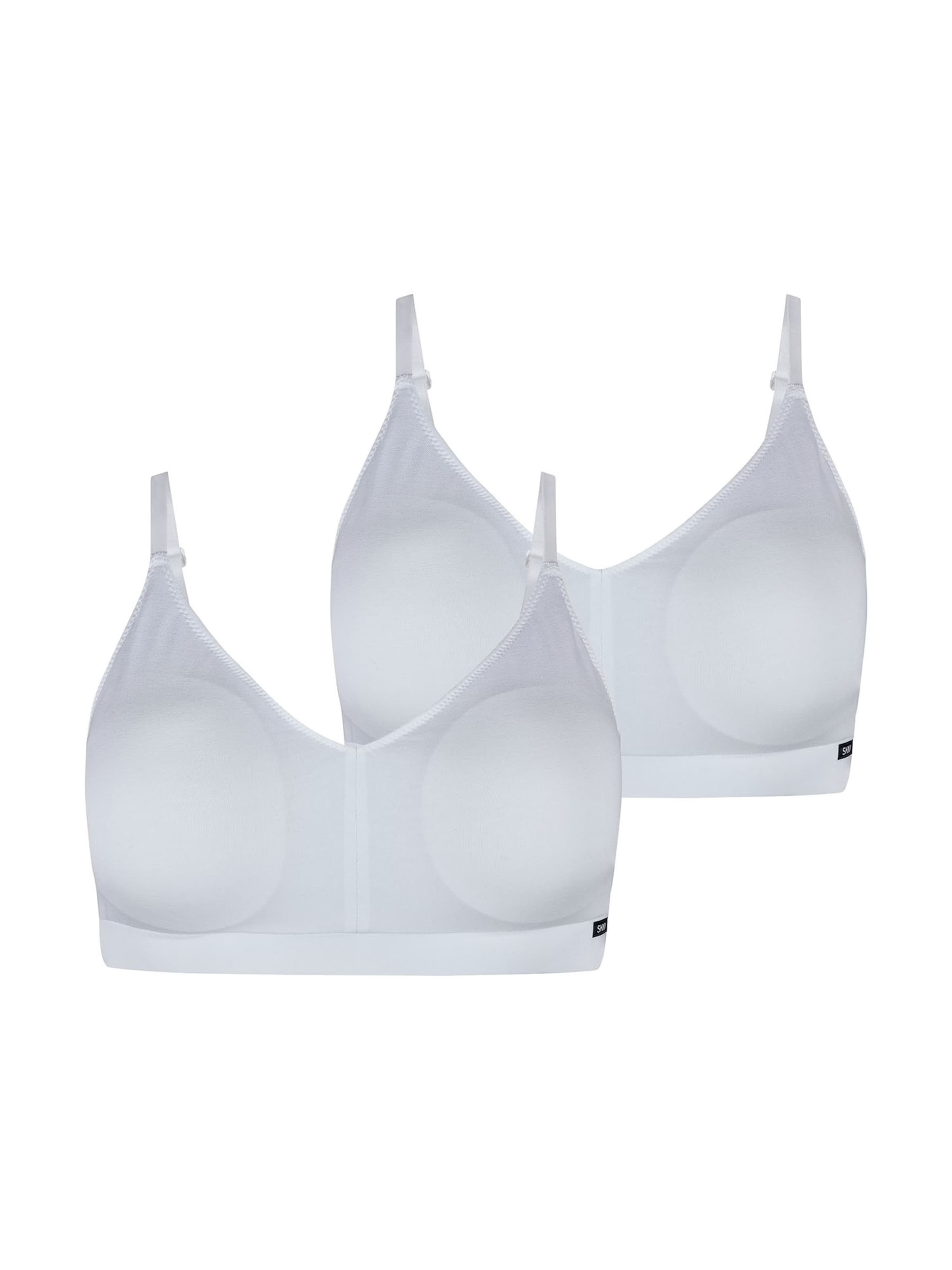 Skiny Bustier BH ' Cotton Essentials ' in Wit: voorkant