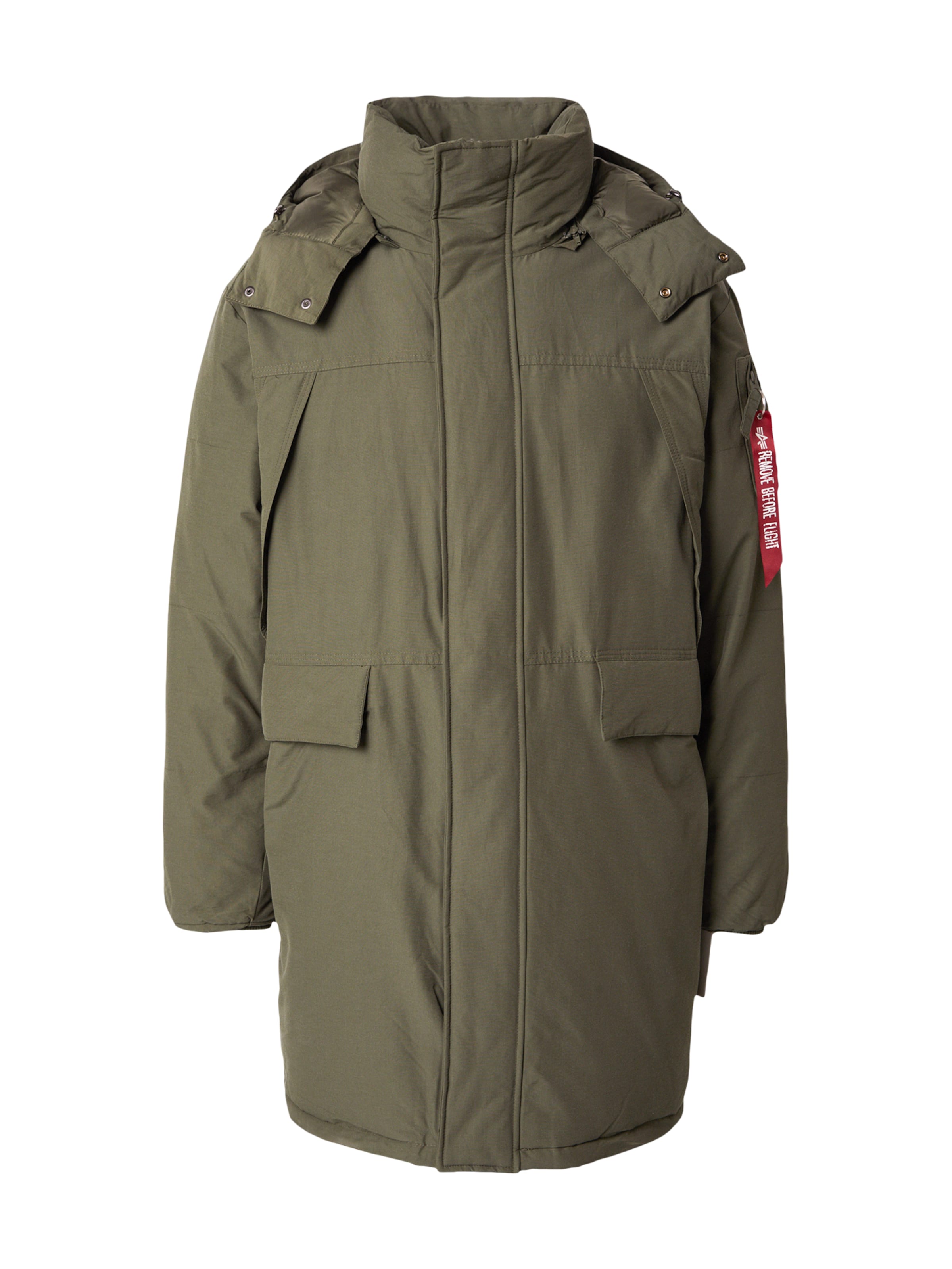 ALPHA INDUSTRIES Vinterparkas i grön: framsida