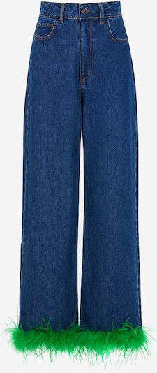 NOCTURNE Jeans i blå denim / grønn, Produktvisning