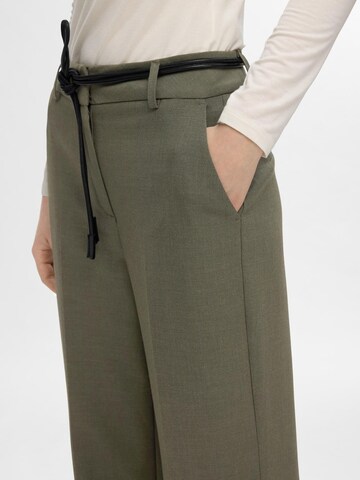 SELECTED FEMME Wide leg Pantalon 'SLFRita' in Groen