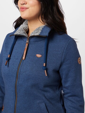 Ragwear Plus Sweatjacke 'RYLIE' in Blau