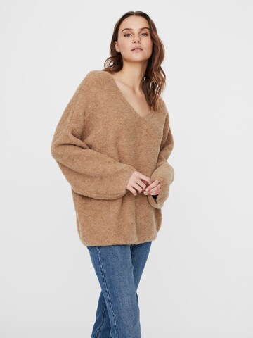 VERO MODA Sweater 'Bonny' in Brown: front
