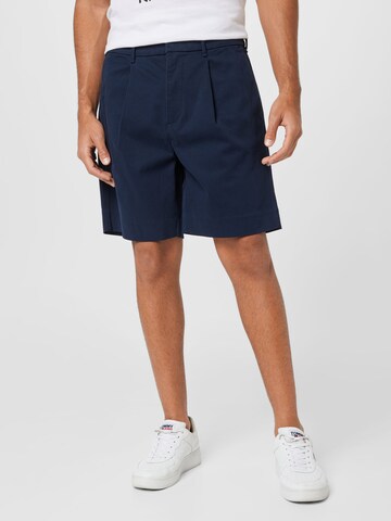 Abercrombie & Fitch Regular Pleat-front trousers in Blue: front