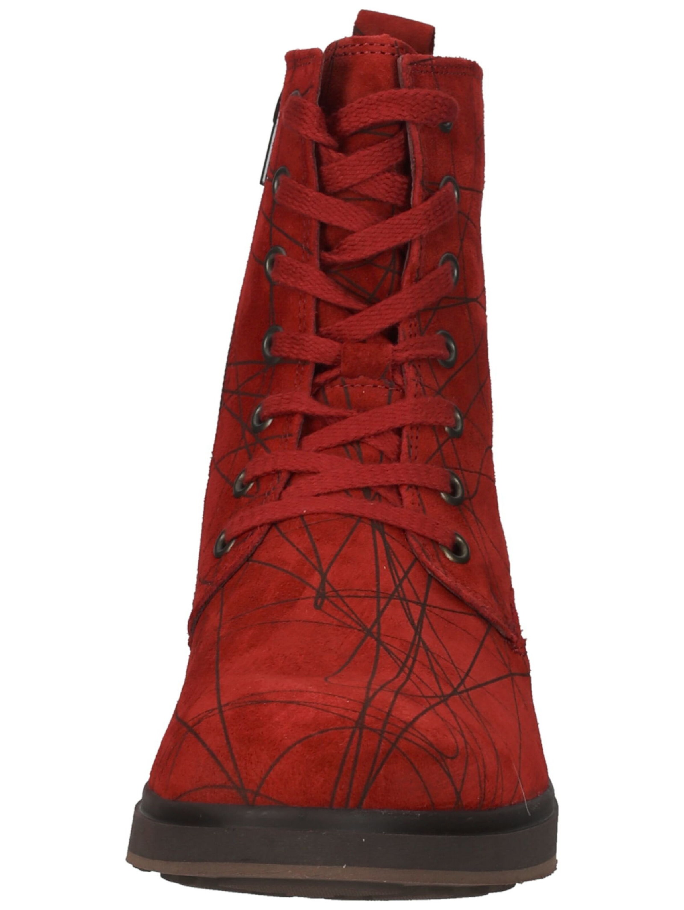 Bottines à lacets THINK! en rouge