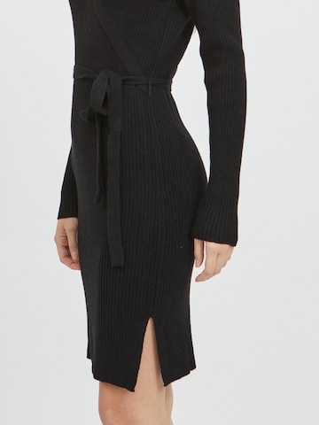 VILA Knitted dress 'Ril' in Black