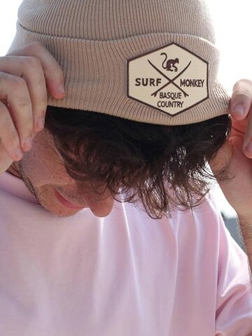 Surf Monkey Beanie in Beige