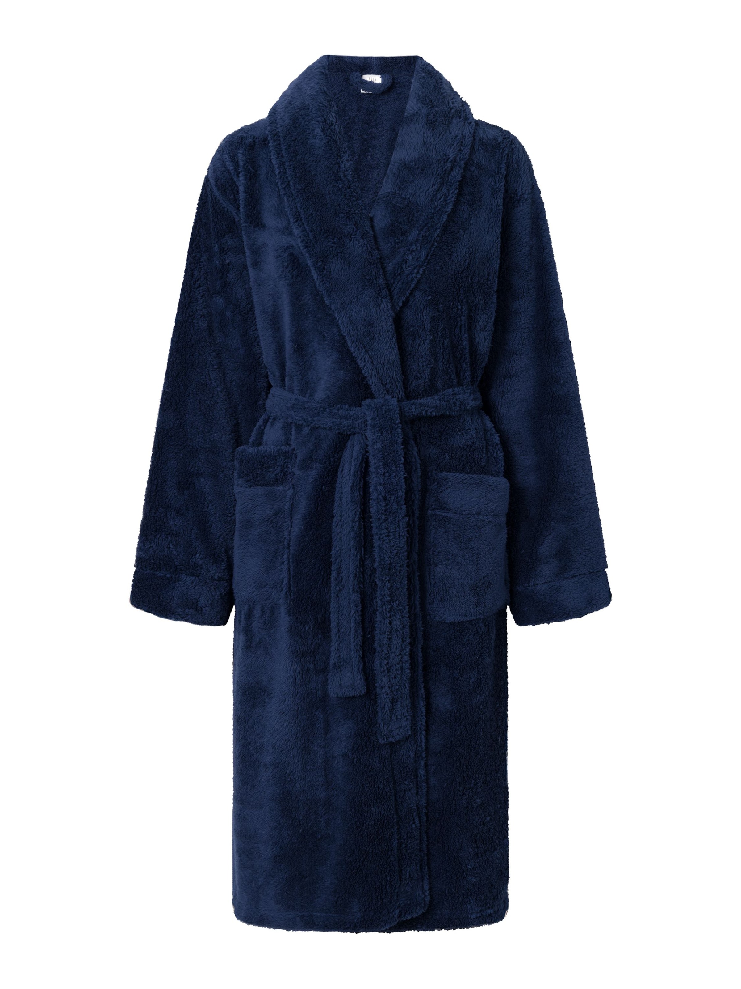 Momenti Per Me Long Bathrobe 'Josephine' in Blue: front