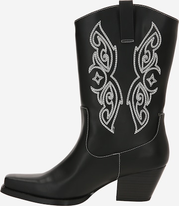 Monki Cowboy Boots in Black