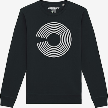 Felpa ' Abstract 01 ' di Watapparel in nero: frontale