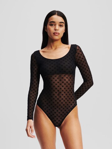 Body di Karl Lagerfeld in nero: frontale