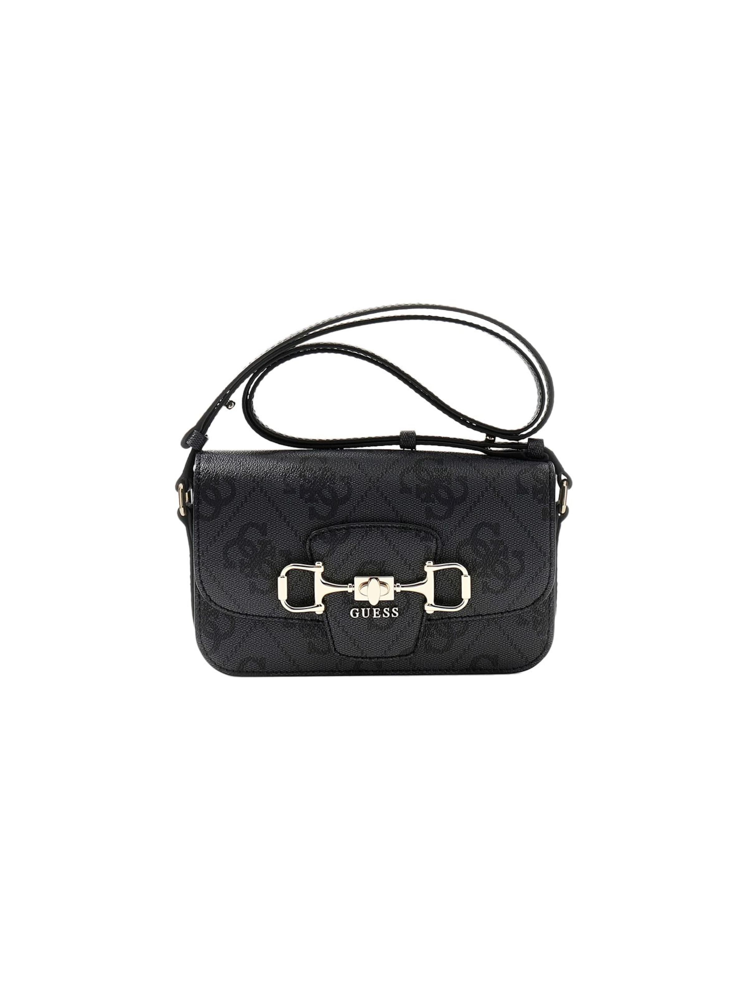 GUESS Umhängetasche 'Janie Logo Cnvrtbl Xbody Flap'‌‌‌‌‌‌‌ in Grau: Vorderseite