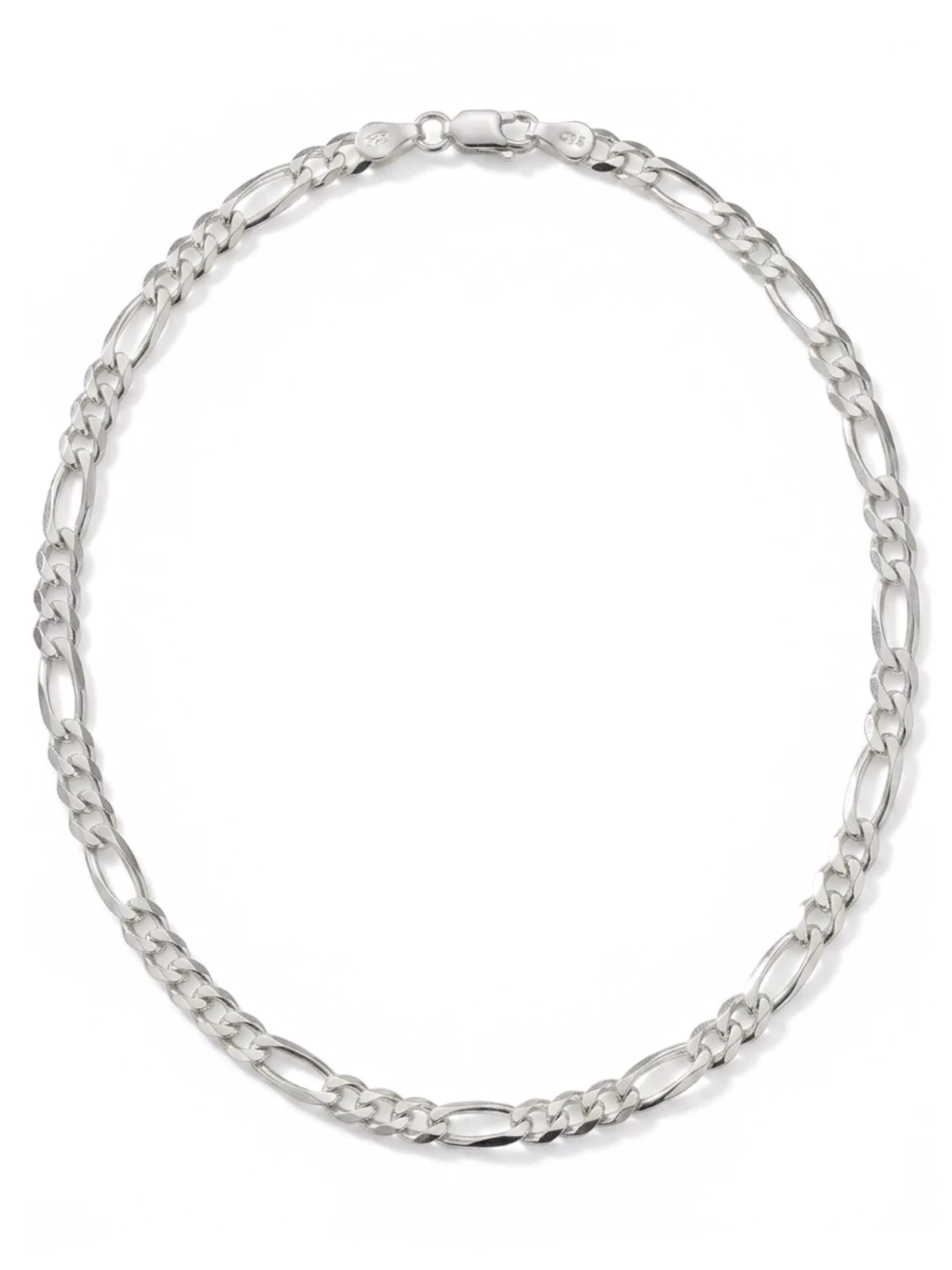 Eternal Necklace 'Figaro' in 55 cm in Silver, Item view