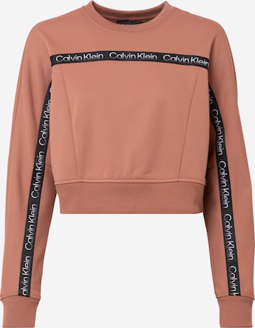 Calvin Klein Performance Athletic Sweatshirt in Brown: front