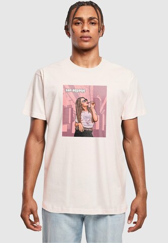 Merchcode Shirt 'Grand - San Antonio' in Roze: voorkant