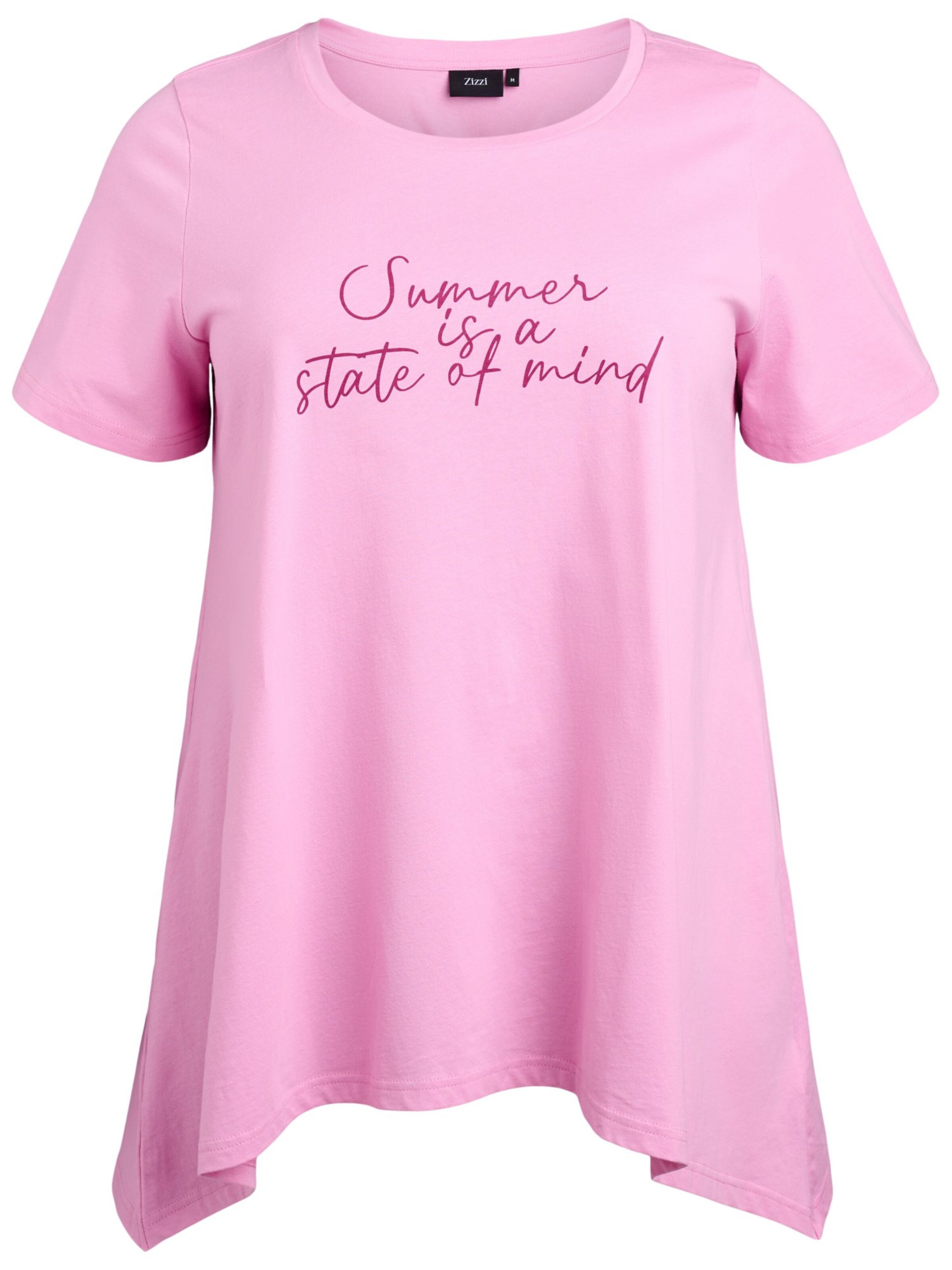 Zizzi Koszulka 'Vmy' w kolorze różowy: przód