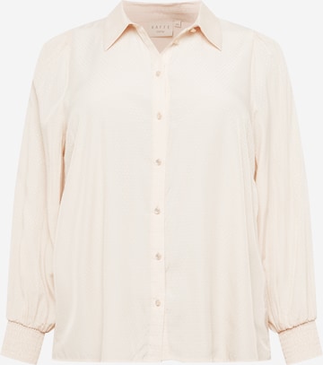 KAFFE CURVE Blouse 'Catja' in Beige: front