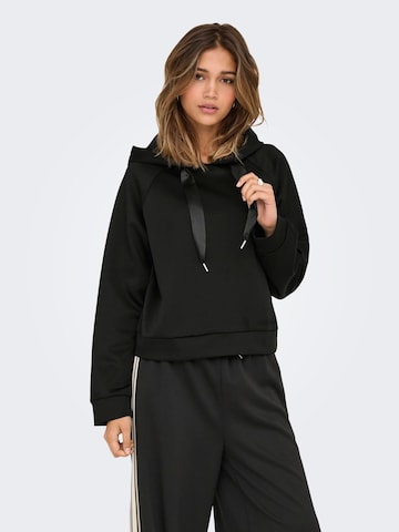 ONLY Sweatshirt 'ONLLue' in Zwart: voorkant