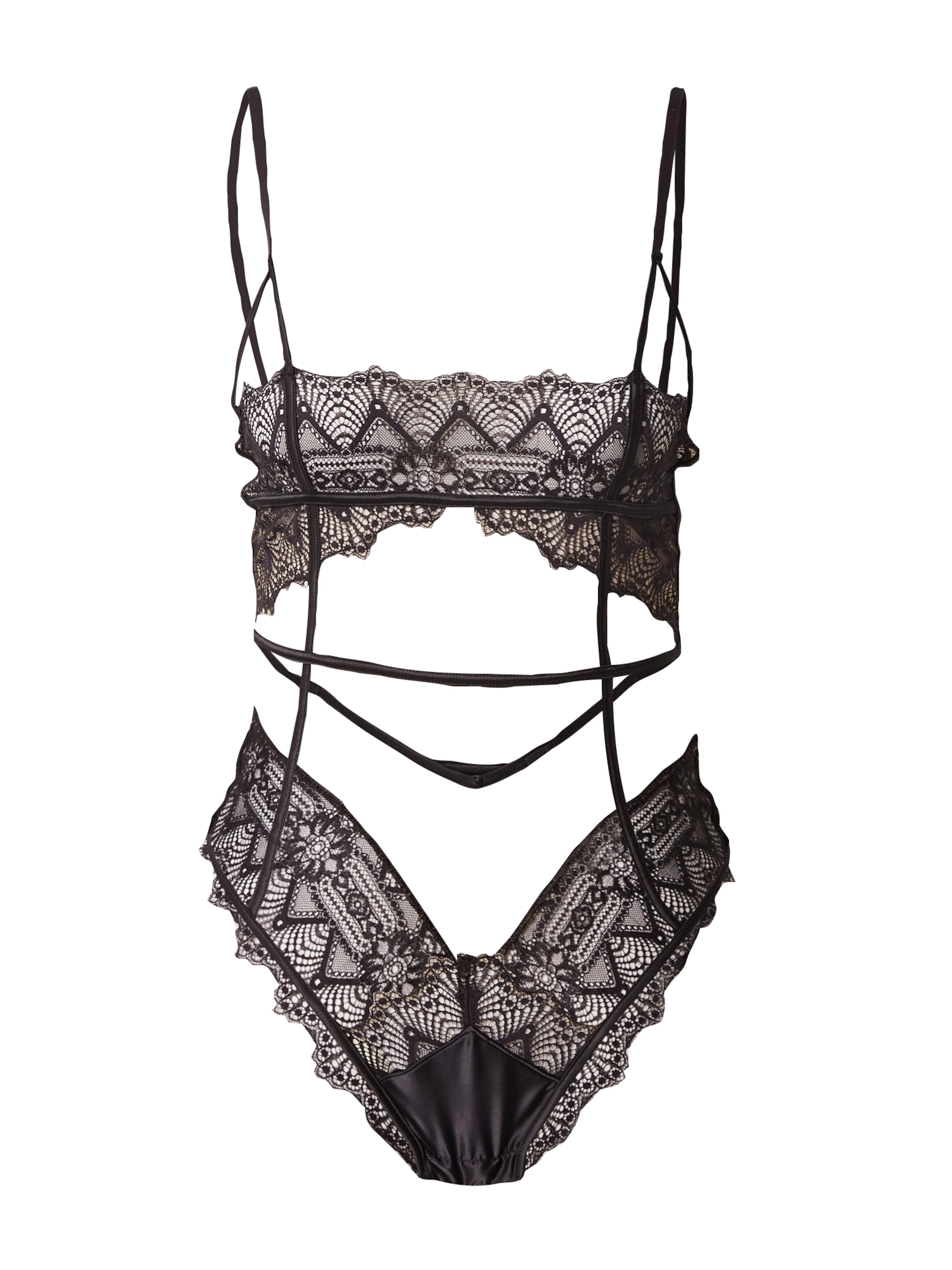 ETAM Body 'CAPTIVANTE' i svart: framsida