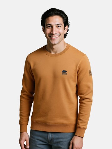 FORSBERG Sweatshirt 'Sweatshirt mit elastischen Einsätzen'‌‌‌‌‌‌‌ in Braun
