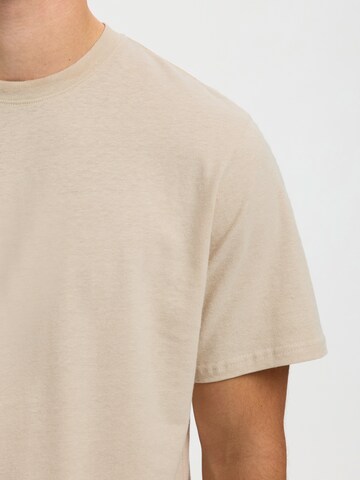 SELECTED Shirt 'SLHAdam' in Beige