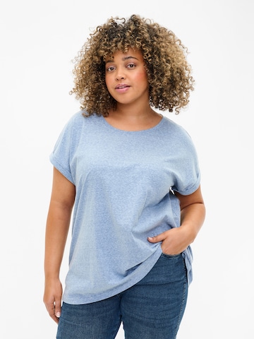 Zizzi - Camisa 'VAVA' em azul: frente