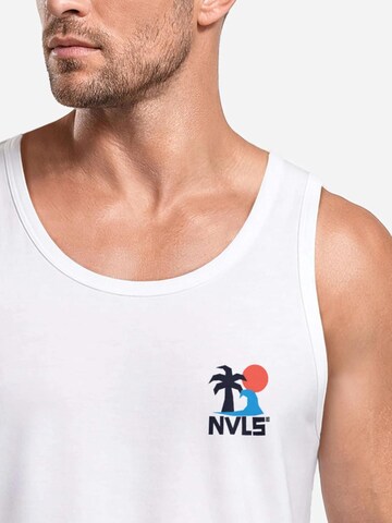 Neverless Shirt 'Beach Palm' in White