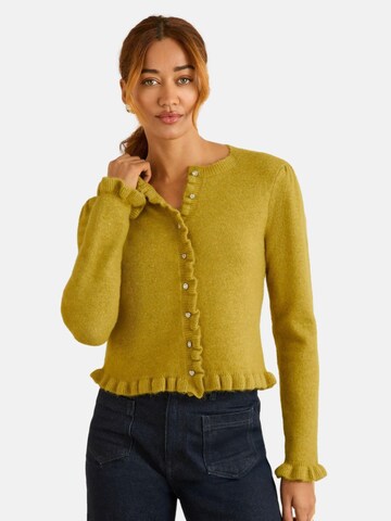 love & roses Πλεκτή ζακέτα σε πράσινο: μπροστά