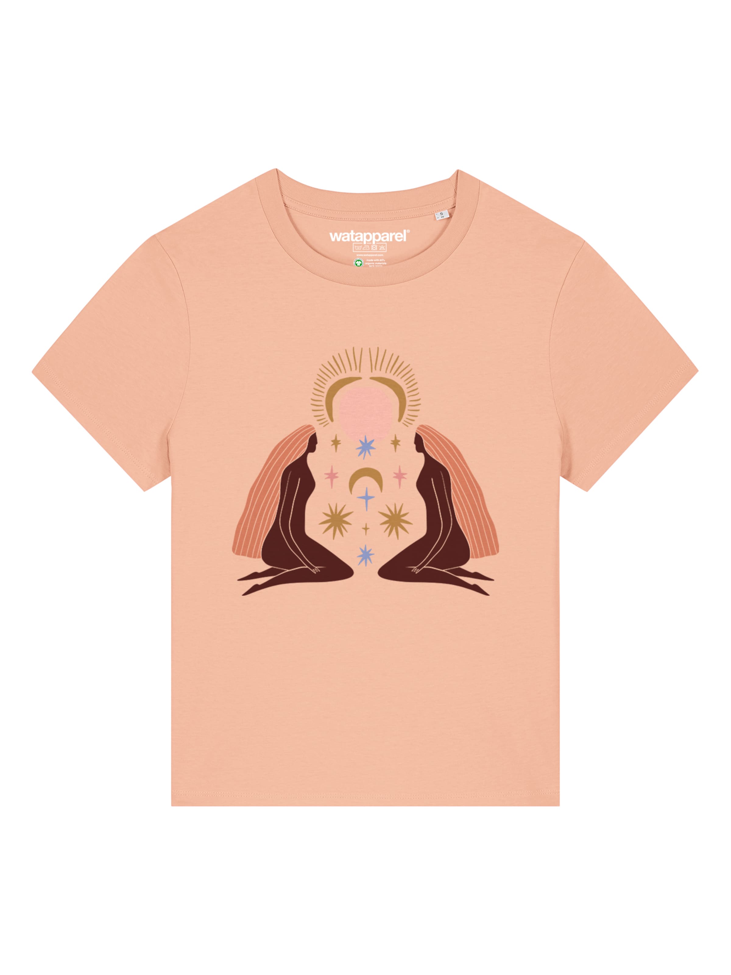 Watapparel Shirt 'Love And Flex' in Oranje: voorkant