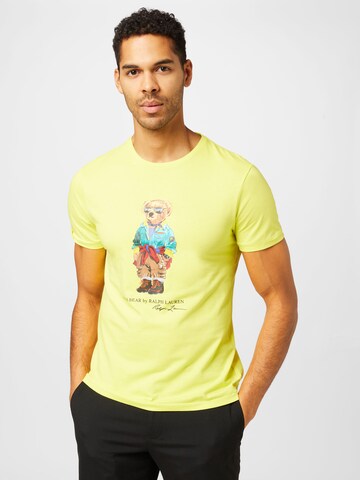 T-Shirt Polo Ralph Lauren en jaune : devant