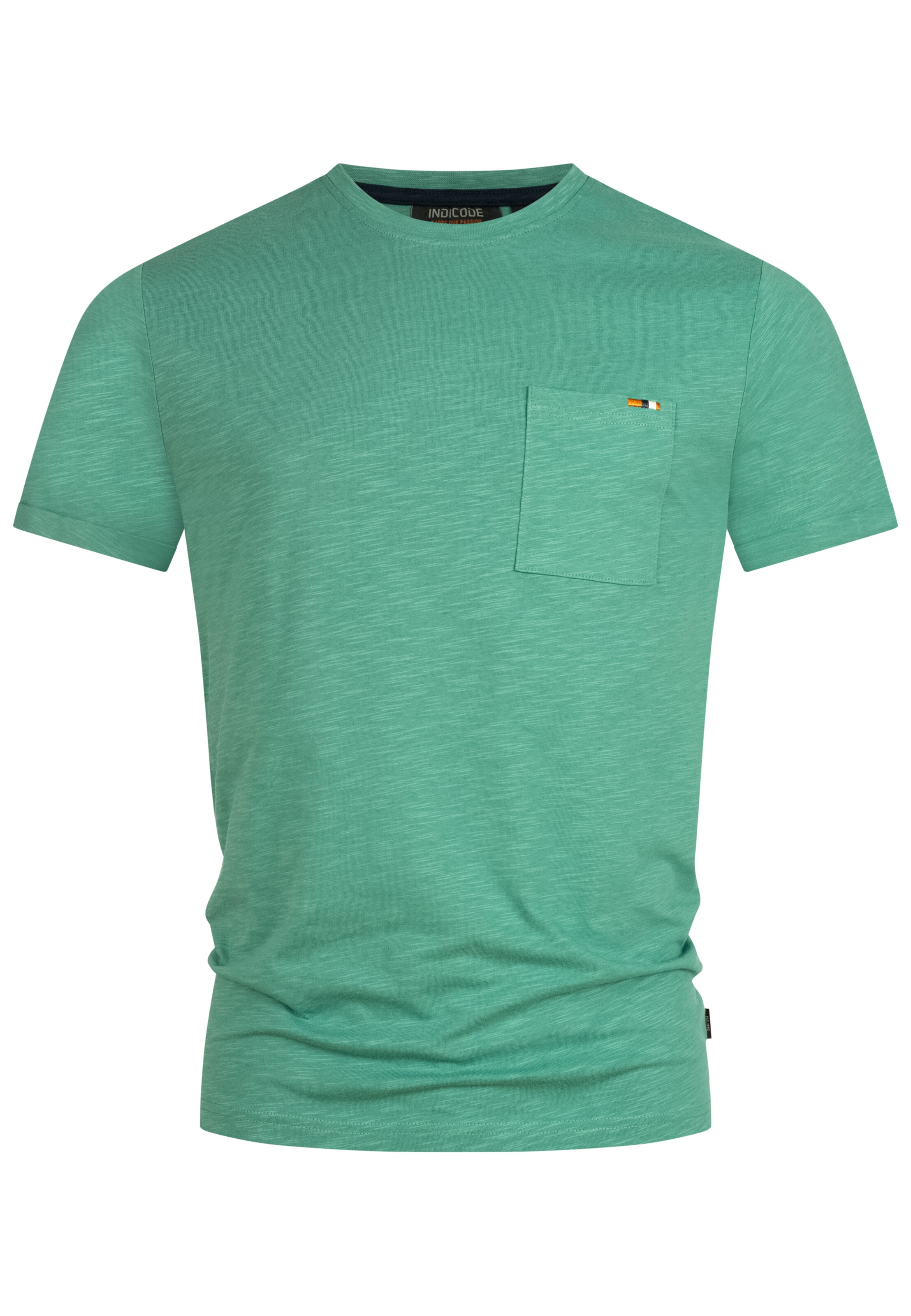 INDICODE JEANS Shirt 'Andorra' in Groen: voorkant