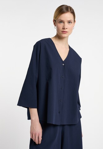 DreiMaster Klassik Blouse in Blauw: voorkant