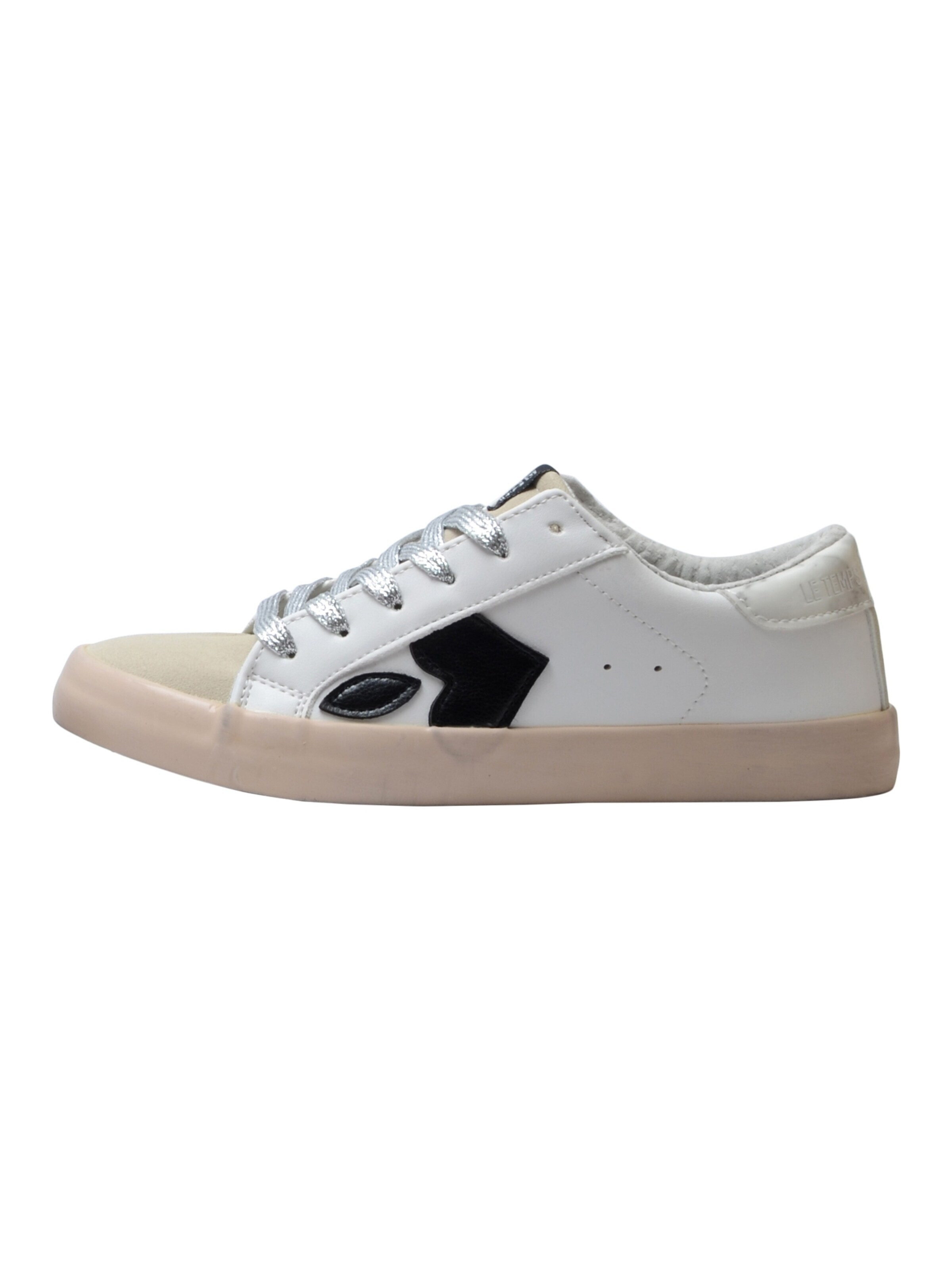 Le Temps Des Cerises Athletic lace-up shoe in White: front