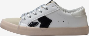 Le Temps Des Cerises Athletic lace-up shoe in White: front