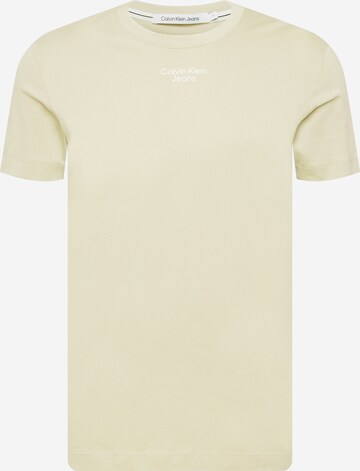 T-Shirt Calvin Klein Jeans en beige : devant