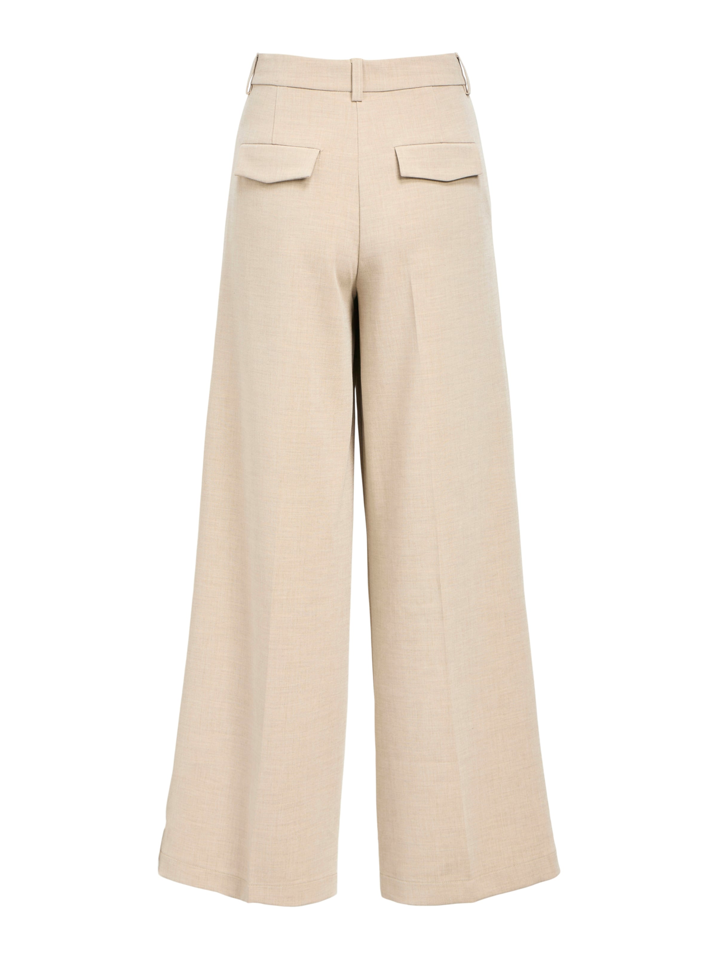 OBJECTWide Leg/ Široke nogavice Hlače na crtu 'OBJIvy' - bež boja