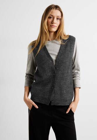 CECIL Knit Cardigan in Black: front