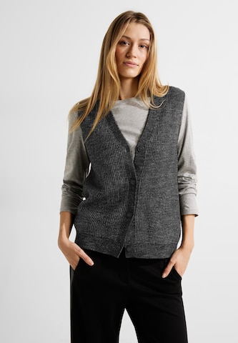 CECIL Knit Cardigan in Black: front