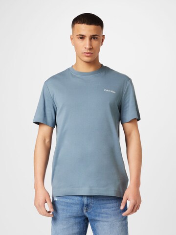Calvin Klein قميص بلون أزرق: الأمام