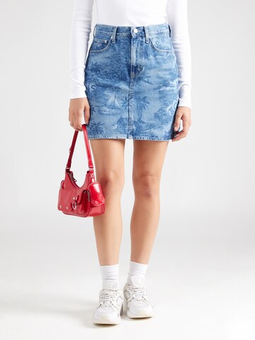 Jupe Tommy Jeans en bleu : devant