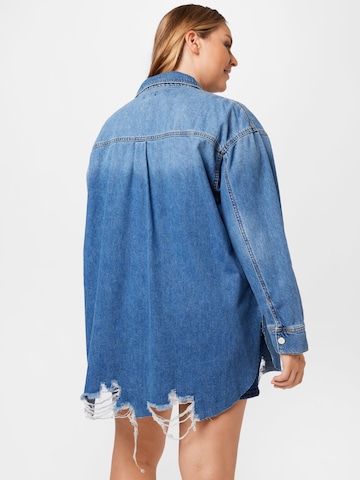 River Island Plus Bluse in Blau