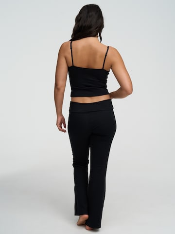 cfab (formerly creamy fabrics) Flared Leggings 'Cotton Flared Bootcut Leggings' i svart