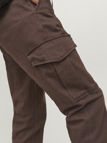 JACK & JONES Slimfit Cargobroek 'JJIMarco JJJoe' in Bruin
