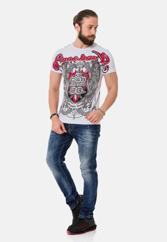T-Shirt CIPO & BAXX en blanc