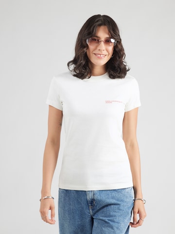 Tricou de la KARL LAGERFELD JEANS pe bej: față